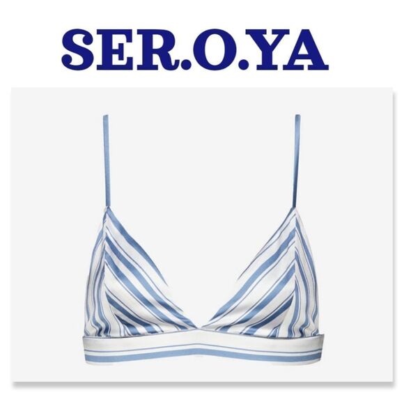 NWT SER.O.YA IRIS SILK BRALETTE - Picture 1 of 7